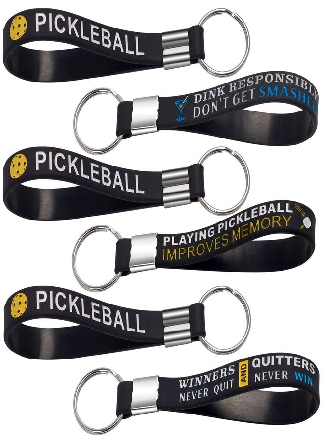 Retrora 12Pcs Pickleball Keychains - Pickleball Gifts for Women & Men - Inspirational Pickleball Accessories for Pickleball Lovers - Silicone Key Rings for Pickleball Party Favors - Image 1